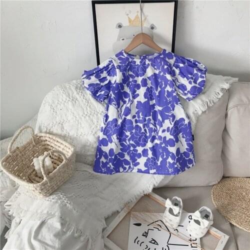 2021 NEW Girls Flowers Casual Dress Summer Kids Floral Princess Dress Sweet Costumes Toddler Children