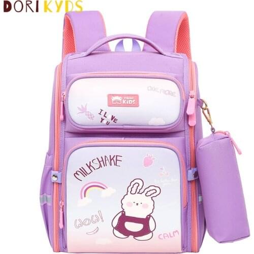 2021 new elementary schoolbags for boys and girls are fully open to reduce the burden schoolbag cartoon childrens schoolbag