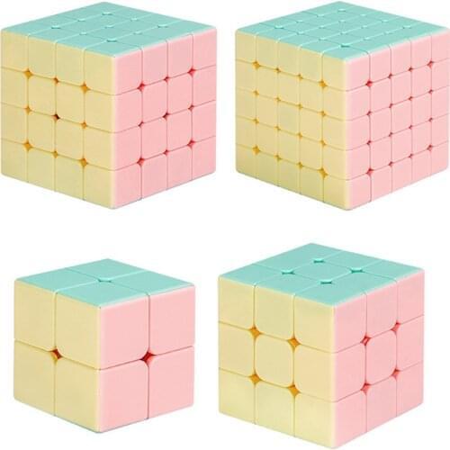 New Color Magic Cube Shengshou legend Macaron Stickerless Magic Cube 5x5x5/4x4x4/3x3x3/2x2x2 Cubing Classroom Macaron Speed Cube