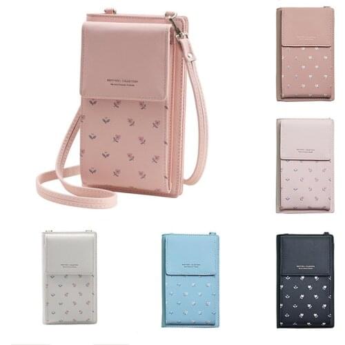 Q Women Wallet Solid Color Clutch bags for women Shoulder phone bag Big Card Holders Handbag girls Removable shoulder strap