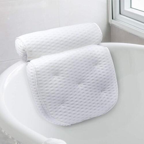 SPA Bath Pillow Neck Back Support Headrest Pillow for Home Hot Tub Bathroom Relaxing Bathtub Suction Cushion Accersories