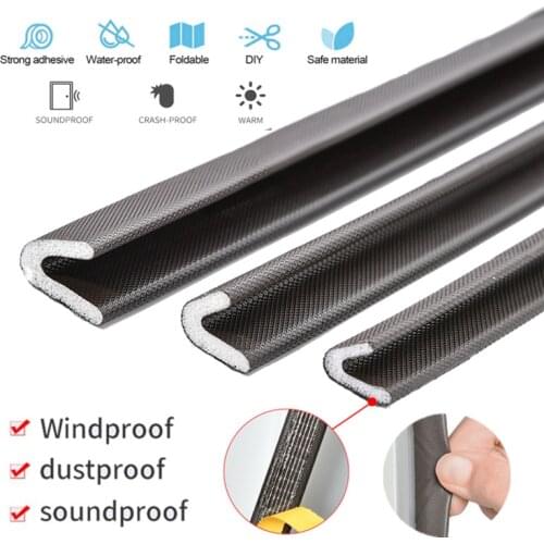 6M Pu Foam V Type Self Adhesive Door Window Sealing Strip Soundproof Acoustic Seal Weather Stripping Gap Filler Window Hardware