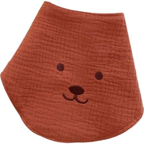 Q9QB Baby Feeding Drool Bib Snap Button Saliva Towel Cotton Triangle Scarf Burp Cloth