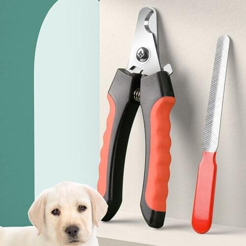 Dog Nail Clippers and Trimmer with Safety Guard to Avoid Over Cutting Nails & Free Nail File for Pets Dogs Cats Grooming Product