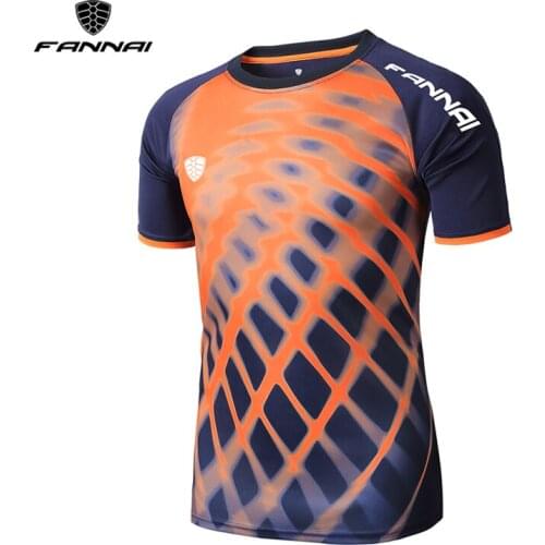 Sport T Shirt Men Tops Tees Quick Dry Shirts Printing Fitness Mens Running Short sleeve Sports Soccer badminton Shirt
