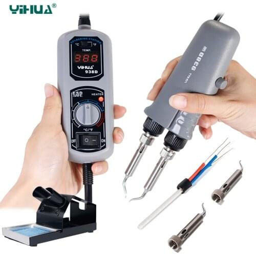 YIHUA 938D SMD Tweezer Soldering Iron Electric Iron Constant Temperature Heating Portable Repair Rework Tweezers Soldering Irons