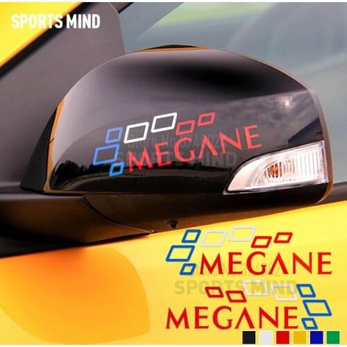 1 Pair SPORTS MIND Car Styling Rearview Mirror Car Sticker Decal For Renault Megane 2 3 4 ii 1 RS GT Auto Accessories