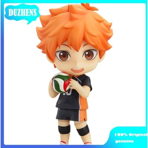 100% Original genuine Haikyuu!! Shoyo Hinata Q version figma PVC Action Figure Anime Figure Model Figure Collection Doll Gift