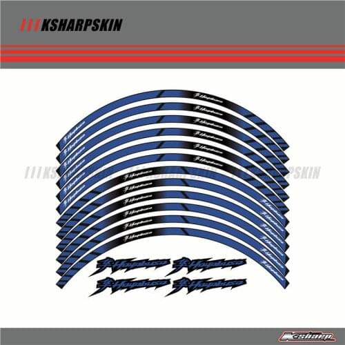 12X Thick Edge Outer Rim Sticker Stripe Wheel Decals Fit SUZUKI Hayabusa GSXR1300 GSX1300R GSXR1300R