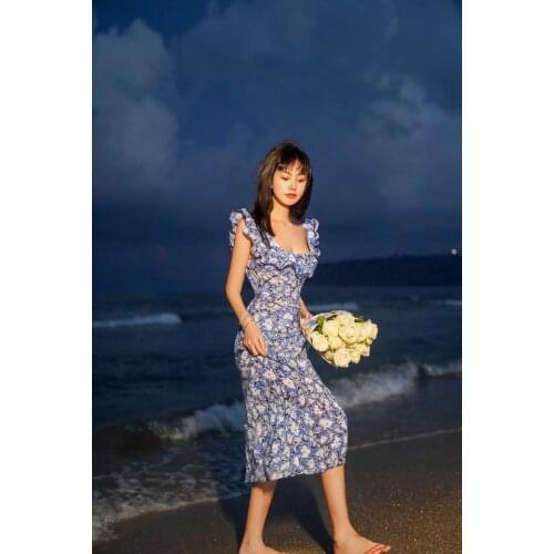 2021 Elegant party naked soft pink bowknot silk plait gauze dress