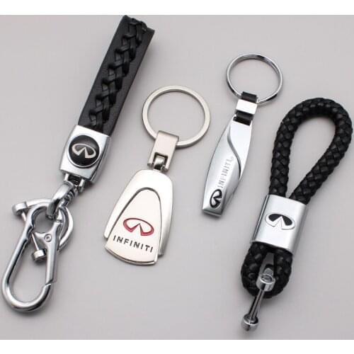 3D Metal Car Key Ring for Infiniti FX35 Q50 Q30 ESQ QX50 QX60 QX70 EX JX35 G35 G37 Emblem Keychain Auto decoration Accessories