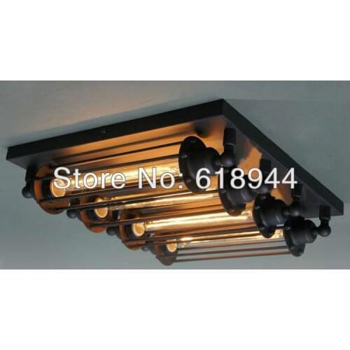 4-Lamps American Rustic Vintage Ceiling Light, E27 Ceiling Light Fixtures Dining Room Art Deco, Kitchen Ceiling Light