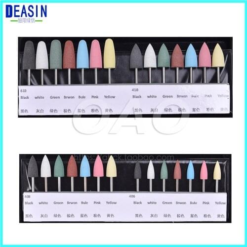 High Quality 50 Pieces Universal Silicone Flexible Resin Polisher Burs Dental Lab Jewelry Rubber Grinding Polishing Tool Sets