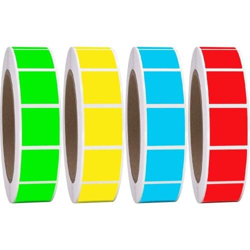 500Pcs/Roll Square Chroma Labels Stickers Color Code Dot Labels Stickers 1Inch Round Red, ,Yellow,Blue,Green,Stationery Stickers