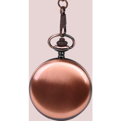 9047Pocket Watch With Necklace Pocket Smooth And Bright Fashion Retro Two-faced Pocket Watch Silver watch Two Colors To Choose