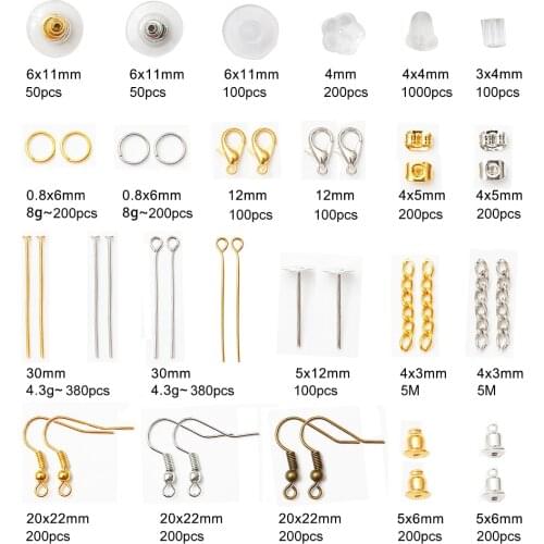 Jewelry Findings Tool Accessories Open Jump Ring /Beads Caps/Jump Ring/Pins/Claps/Extended Chains/Earring Hooks/ Eye Pins Eyepin
