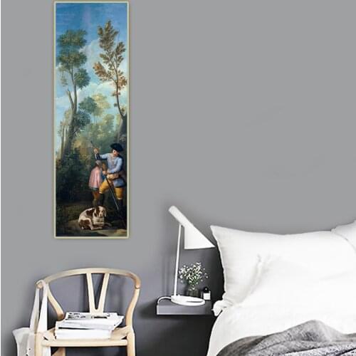 Citon Francisco Goya《Hunter loading his shotgun》Canvas Oil Painting Artwork Poster Picture Wall Background Decor Home Decoration