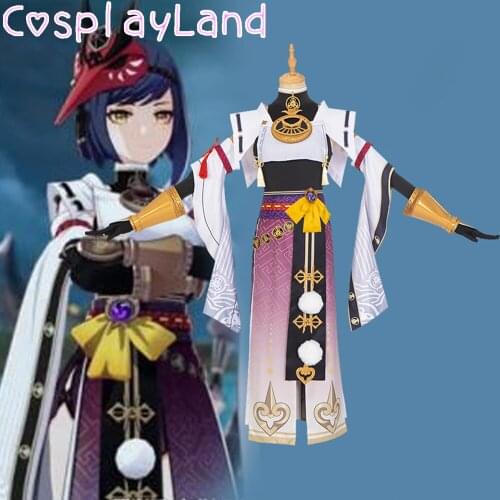 Hot Game Genshin Impact Cosplay Kujo Sara Costume Carnival Halloween Women Dress Kujo Sara Cosplay Suit Role Play Outfit