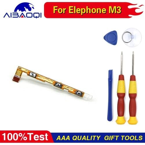 Power on/off+ Volume FPC Key Up/down Button Flex Cable FPC for Elephone M3 Phone Perfect Replacement Parts Free Tools