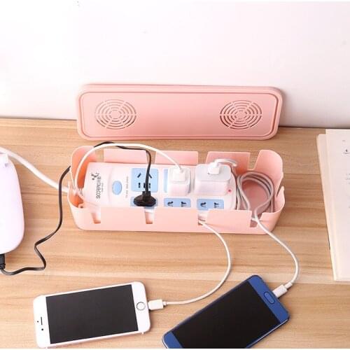 Cable Storage Box Power Electric Wire Case Anti Dust Charger Socket Organizer Network Line Storage Case Charger Wire Organizer