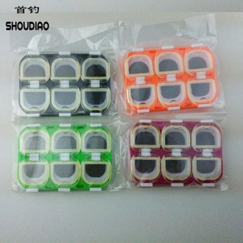 SHOU DIAO 11X8X1CM Many Colors Magnetic Plastic Fish Hook Box Fishing Tackle Box Fishing accessories box