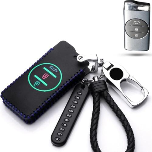 Leather Car Key Cover Case For Chery Tiggo 7 Pro 8 Arrizo 5 pro gx 5x eQ7 2020 Key holder key chain keyrings For Car Accessories