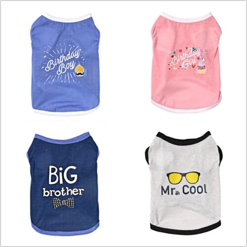 Summer Pet Cat Clothes for Cats Cool Summer Vest T Shirt Dog Cat Clothes Costume for Small Dogs Cartoon Vest for Puppy 605725