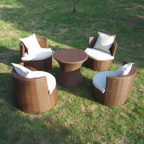 Hot sale good quality Garden PE rattan furniture Patio aluminum frame furniture set leisure chair for outdoor transport by sea
