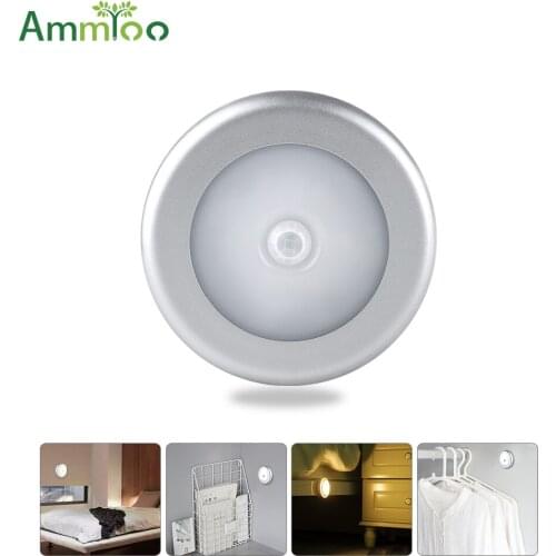 PIR Motion Sensor Activated Night Lamp Closet Corridor Cabinet Induction Lamp Luminaria Led Wall Light 3x AAA batteries Power