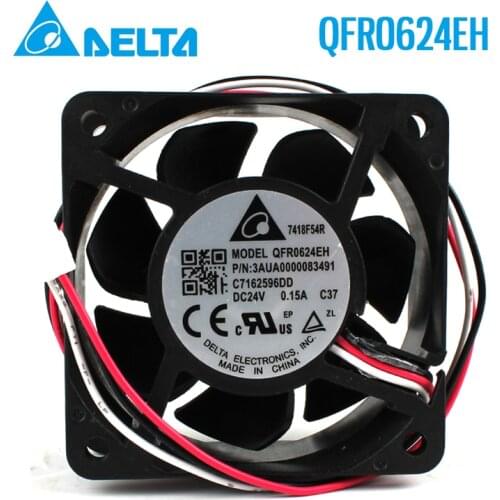 Original brand new delta QFR0624EH 6025 24V 0.15A three line ball transducer water cooling fan