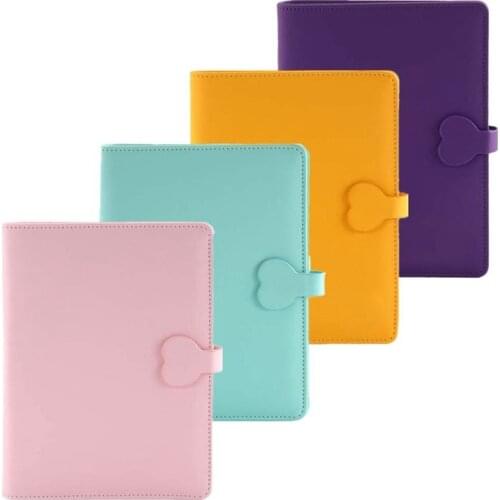 4 Pcs A6 PU Leather Notebook Binder, Refillable A6 Inner Filler Papers Diary Schedule Organizer Planner Journal Binder