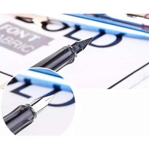 2Pcs 0.5mm Shark Ink Fountain Pen Set Nib Pen Stationery and School Student Office Kids Gifts
