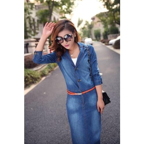 Separqi Fashion Denim Dresses