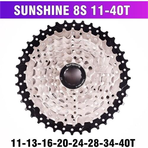 SUNSHINE MTB Bike Freewheel 8S 11-32 36 40 42T MTB Mountain Bike Flywheel 8 24 Speed Cassette Sprocket