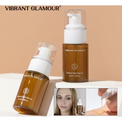VIBRANT GLAMOUR Retinol Eye Serum Anti-Wrinkle Remove Eye bags Fade Fine Lines Dark Circles Brighten Anti-Puffiness Skin Care