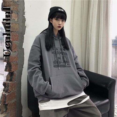 Ucuhulnl New Top Hoodie Plus Velvet Thick Womens Autumn and Winter Loose Lazy Trench Coat Ladies Hoodies Women Sweatshirt Hoody