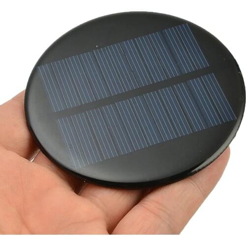 1/5/10pcs 6V 2W 0.35A Solar Power 80MM DIY Mini Polycrystalline Silicon Solar Cell Module Circle Round Solar Panel Epoxy Board