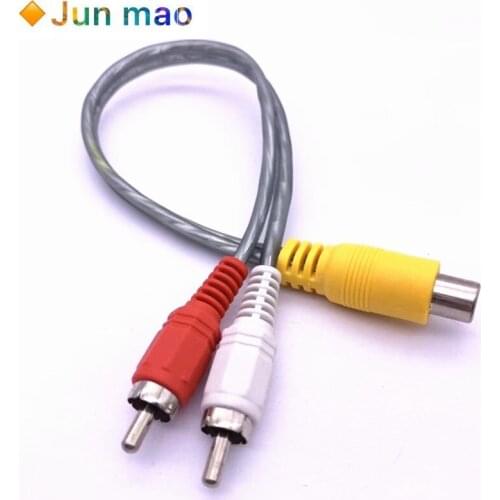 1pcs Lotus audio line RCA 1 / 2 RCA bus to 2rca public audio line AV line 1 bus to 2 male
