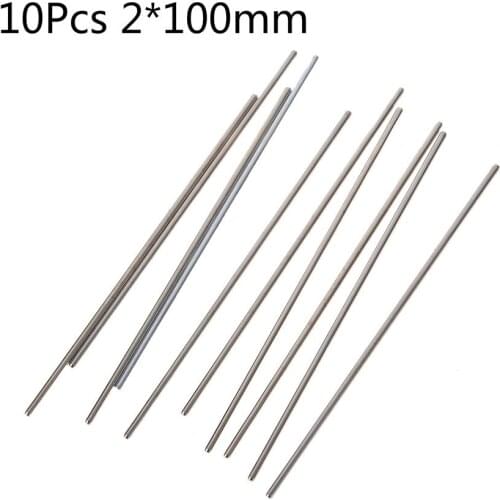 10Pcs 2*100mm Metal Model Axle Gear Shaft Diameter 2mm DIY Toy Car Part Accessories For DIY Car Toys Practical