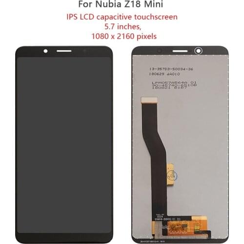 100% Testing 5.7" LCD For ZTE Nubia Z18 Mini LCD Display Touch Screen Digitizer Assembly For ZTE Nubia Z18 mini NX611J LCD