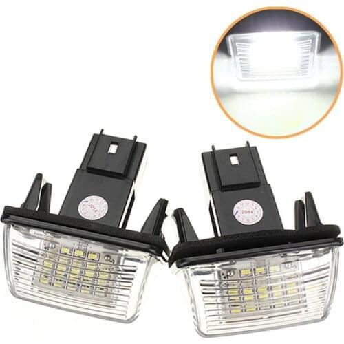 2pcs For Citroen C3 C4 C5 Berlingo M49 M59 Saxo Xsara Picasso Universal 12V LED Car Number License Tail Plate Lights Light Bulb