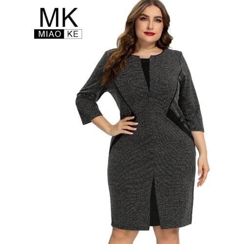 2020 autumn womens Plus Size Vintage Dress fashion Ladies elegant dresses 4XL 5XL 6XL