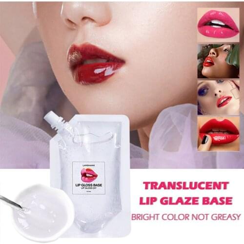 Non-stick High Shine Clear Lip Gloss Base DIY Moisturizing non-Sticky formula Lipgloss Lip Gloss Base Gel Material Handmade