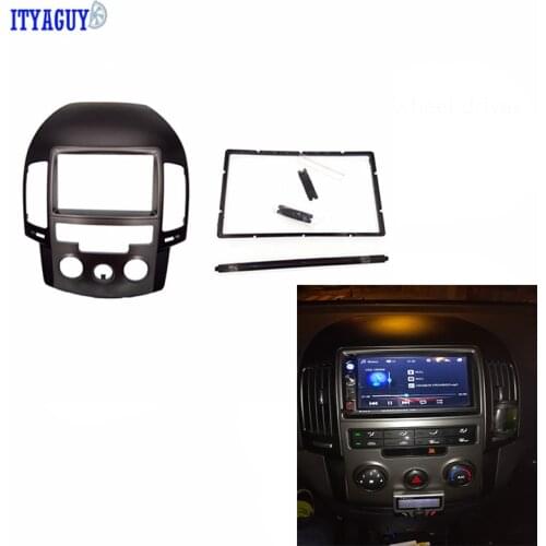 Car Fascias Audio Panel Frame Dash Kit For Hyundai i30 Fascia Radio (MANUAL AC, KOREAN, LHD) 2008 2009 2010 2011 2Din