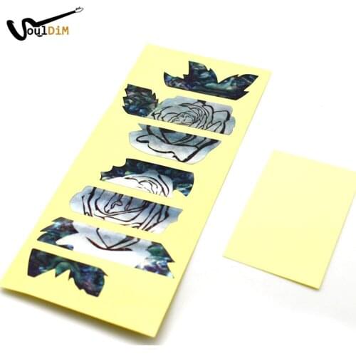 DIY Electric Acoustic Guitar Inlay Sticker Rose Flower Guitar Neck Decals Guitarra Accsessories
