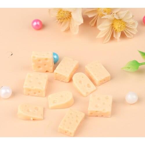 10Pcs Mini Cheeses for 1/12 Scale Dollhouse Simulation Miniature Kitchen Food
