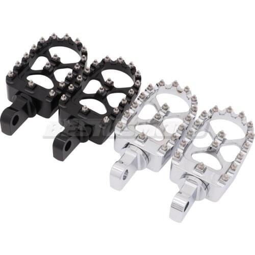 Motorcycle MX Rotating Style Wide Fat Footpegs Footrests Foot Pegs For Harley Davidson Dyna Fatboy Iron 883 1200 Custom 93-17