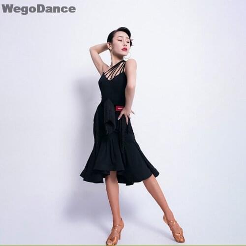 New Girls Latin Dancing Clothing Spandex Tassel Latin Dance Dress For Women Latin Dance Dress Dancers Dance Clothes