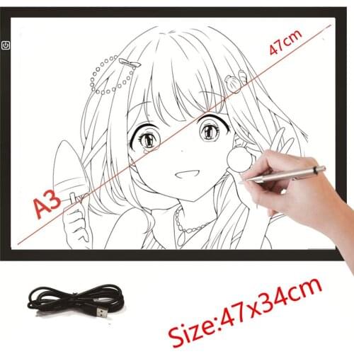 New LED Light Pad Diamond Painting Lightpad Board Diamond Painting Accessories Tool Kits A3 Drawing Graphic Tablet