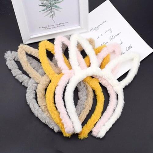 New Cute Rabbit Ears Headband Headwear Wash Makeup Funny Rabbit Ears Headband Birthday Party Hair Accessories Adult Children